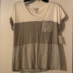 Grey and White Top - NWT